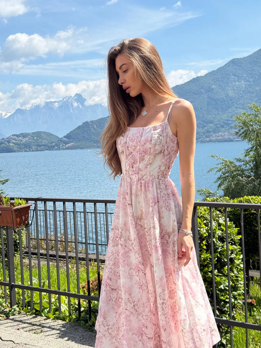CELESTIA Dress in Powder Print