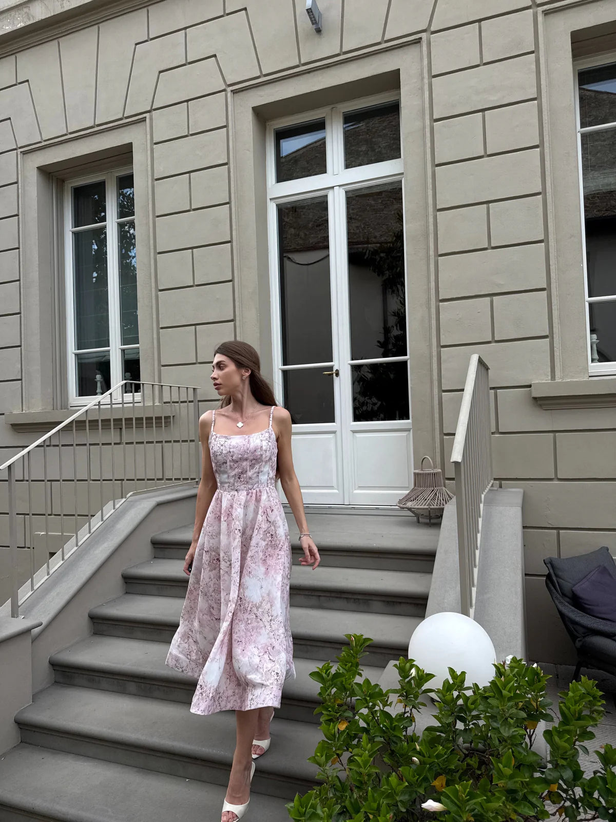 CELESTIA Dress in Powder Print